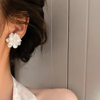 1 Pair Elegant Sweet Flower Bow Knot Imitation Pearl Drop Earrings Ear Studs sku image 2