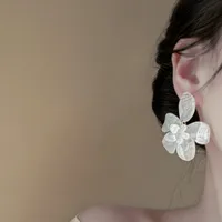 1 Pair Elegant Sweet Flower Bow Knot Imitation Pearl Drop Earrings Ear Studs sku image 19
