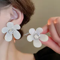 1 Pair Elegant Sweet Flower Bow Knot Imitation Pearl Drop Earrings Ear Studs sku image 13