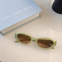 Casual Vacation Solid Color Pc Resin Cat Eye Full Frame Glasses sku image 1
