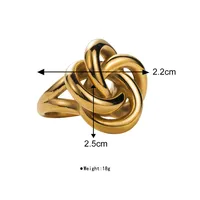 Classic Style Irregular Geometric 304 Stainless Steel Plating 18K Gold Plated Women's Rings main image 7