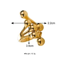 Classic Style Irregular Geometric 304 Stainless Steel Plating 18K Gold Plated Women's Rings main image 9