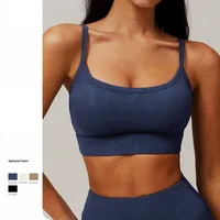 Sports Bronzing Nylon Spandex Strap Sports Bra Vest main image 1
