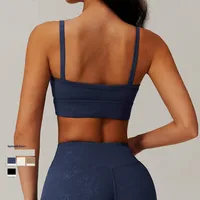 Sports Bronzing Nylon Spandex Strap Sports Bra Vest main image 2