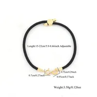 Simple Style Classic Style Round Heart Shape 304 Stainless Steel Nylon Women's Bracelets main image 2