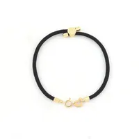 Simple Style Classic Style Round Heart Shape 304 Stainless Steel Nylon Women's Bracelets sku image 4