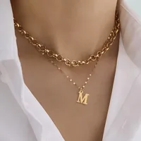 Casual Simple Style Letter 201 Stainless Steel 304 Stainless Steel Women's Pendant Necklace main image 1