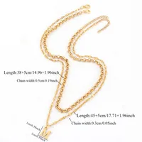 Casual Simple Style Letter 201 Stainless Steel 304 Stainless Steel Women's Pendant Necklace main image 2