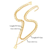 Casual Simple Style Letter 201 Stainless Steel 304 Stainless Steel Women's Pendant Necklace sku image 2