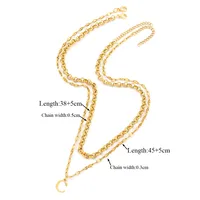 Casual Simple Style Letter 201 Stainless Steel 304 Stainless Steel Women's Pendant Necklace sku image 3