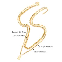 Casual Simple Style Letter 201 Stainless Steel 304 Stainless Steel Women's Pendant Necklace sku image 5
