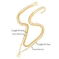 Casual Simple Style Letter 201 Stainless Steel 304 Stainless Steel Women's Pendant Necklace sku image 11