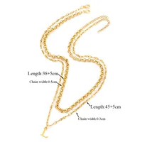 Casual Simple Style Letter 201 Stainless Steel 304 Stainless Steel Women's Pendant Necklace sku image 12
