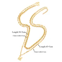 Casual Simple Style Letter 201 Stainless Steel 304 Stainless Steel Women's Pendant Necklace sku image 13