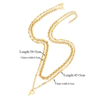 Casual Simple Style Letter 201 Stainless Steel 304 Stainless Steel Women's Pendant Necklace sku image 16