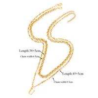 Casual Simple Style Letter 201 Stainless Steel 304 Stainless Steel Women's Pendant Necklace sku image 25