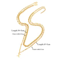 Casual Simple Style Letter 201 Stainless Steel 304 Stainless Steel Women's Pendant Necklace sku image 26