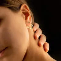1 Pair IG Style Square Plating Titanium Steel Ear Studs main image 4