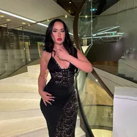 Women's Sheath Dress Sexy Halter Neck Lace Sleeveless Solid Color Maxi Long Dress Party Cocktail Party main image 2