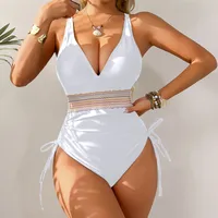 Women's Sexy Solid Color High Elasticity 1 Piece Swimwear sku image 14