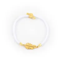 Simple Style Classic Style Leaves 304 Stainless Steel Nylon Women's Bracelets main image 5