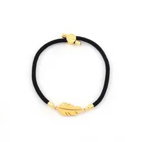 Simple Style Classic Style Leaves 304 Stainless Steel Nylon Women's Bracelets sku image 2