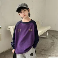 Boy'S Casual Streetwear Letter Solid Color Velvet Polyester sku image 5
