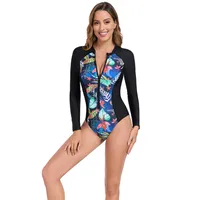 Women's Tropical Leaf 1 Piece One Piece Swimwear sku image 3