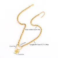 Casual Simple Style Letter Heart Shape 201 Stainless Steel 304 Stainless Steel Women's Pendant Necklace main image 2