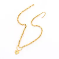 Casual Simple Style Letter Heart Shape 201 Stainless Steel 304 Stainless Steel Women's Pendant Necklace main image 3