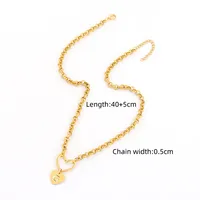 Casual Simple Style Letter Heart Shape 201 Stainless Steel 304 Stainless Steel Women's Pendant Necklace sku image 7