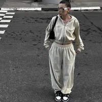Casual Daily Street Women's Simple Style Solid Color Cotton Blend Pants Sets Shorts Sets main image 3