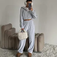 Casual Daily Street Women's Simple Style Solid Color Cotton Blend Pants Sets Shorts Sets main image 2