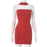 Women's Sheath Dress Streetwear Strapless Sleeveless Solid Color Above Knee Casual Holiday Party sku image 5
