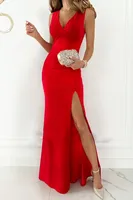 Women's Printing Casual Elegant Streetwear V Neck Sleeveless Solid Color Maxi Long Dress Holiday Banquet Selfie sku image 7