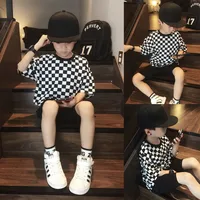 Boy'S Casual Simple Style Streetwear Checkered Cotton main image 2