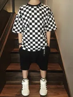 Boy'S Casual Simple Style Streetwear Checkered Cotton sku image 1