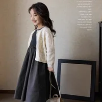 Girl'S Casual Elegant Streetwear Solid Color Cotton Girls Dresses main image 2