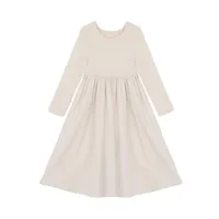 Girl'S Casual Elegant Streetwear Solid Color Cotton Girls Dresses main image 4