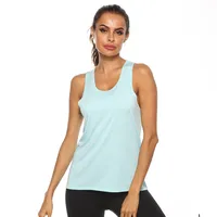 Women's Basic Sports Solid Color Polyester Strap Active Tops Racerback Tank Tops sku image 7