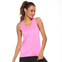 Women's Basic Sports Solid Color Polyester Strap Active Tops Racerback Tank Tops sku image 20