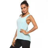 Women's Basic Sports Solid Color Polyester Strap Active Tops Racerback Tank Tops main image 3