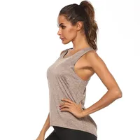 Women's Basic Sports Solid Color Polyester Strap Active Tops Racerback Tank Tops main image 4