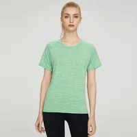 Simple Style Solid Color Polyester Round Neck Active Tops T-shirt sku image 2