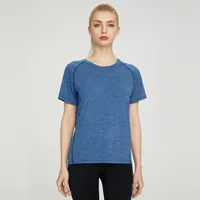Simple Style Solid Color Polyester Round Neck Active Tops T-shirt main image 4