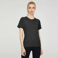 Simple Style Solid Color Polyester Round Neck Active Tops T-shirt sku image 13