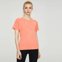 Simple Style Solid Color Polyester Round Neck Active Tops T-shirt main image 5