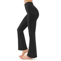 Basic Solid Color Twilled Satin Active Bottoms Leggings main image 2