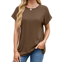 Women's T-shirt Short Sleeve T-Shirts Casual Elegant Streetwear Solid Color main image 2