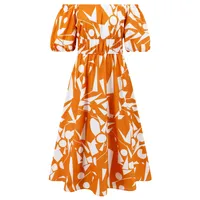 Women's A- Line Skirt Casual Elegant Streetwear Boat Neck Contrast Binding Short Sleeve Geometric Midi Dress Holiday Daily Selfie sku image 2
